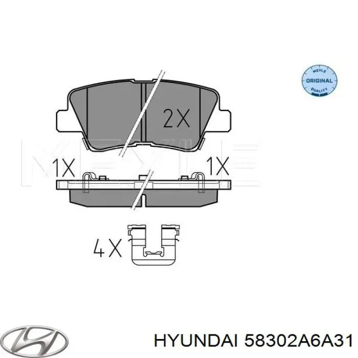 58302A6A31 Hyundai/Kia Колодки тормозные дисковые комплект