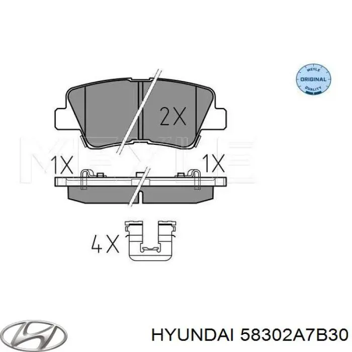 Задние тормозные колодки 58302A7B30 Hyundai/Kia