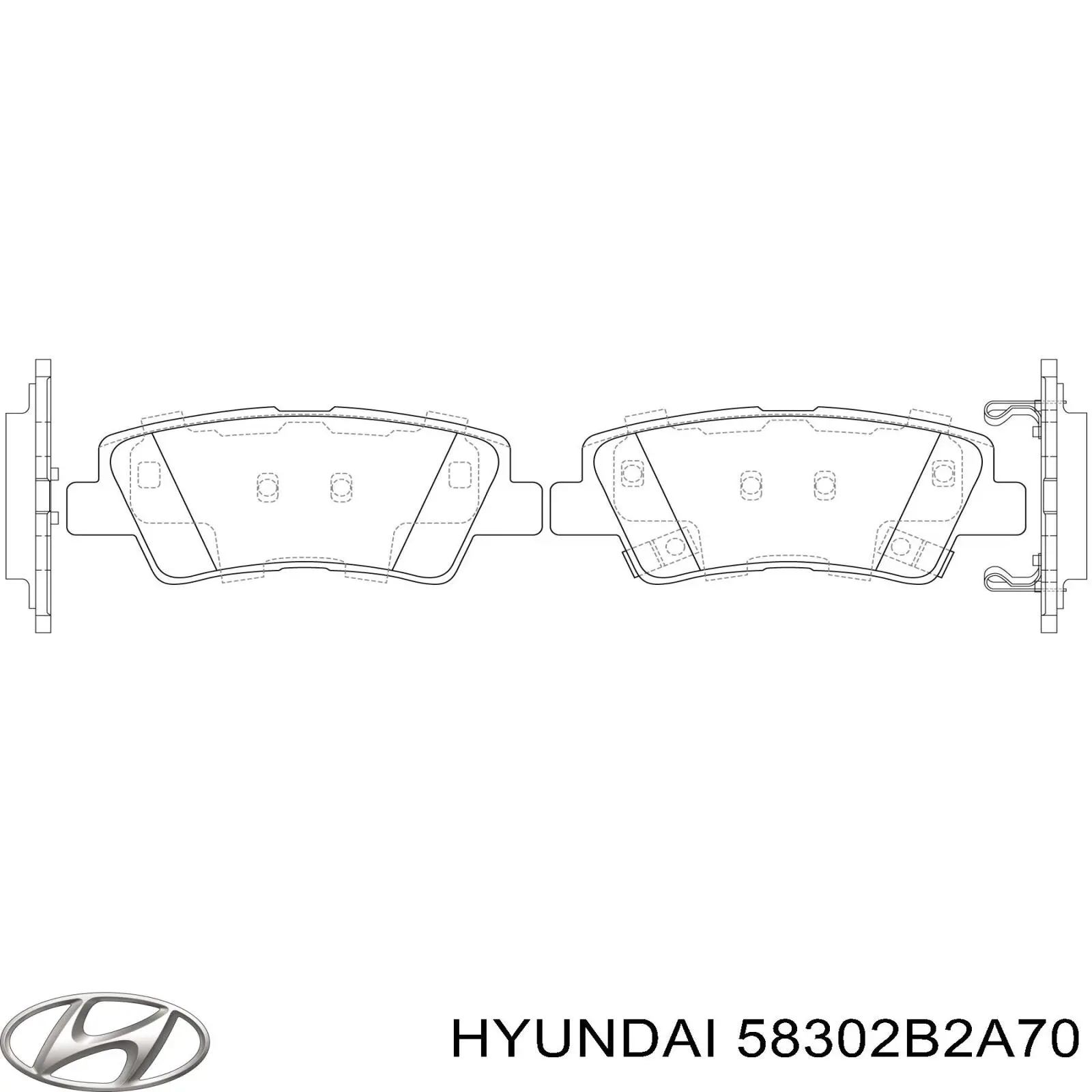 58302B2A70 Hyundai/Kia Колодки тормозные дисковые комплект