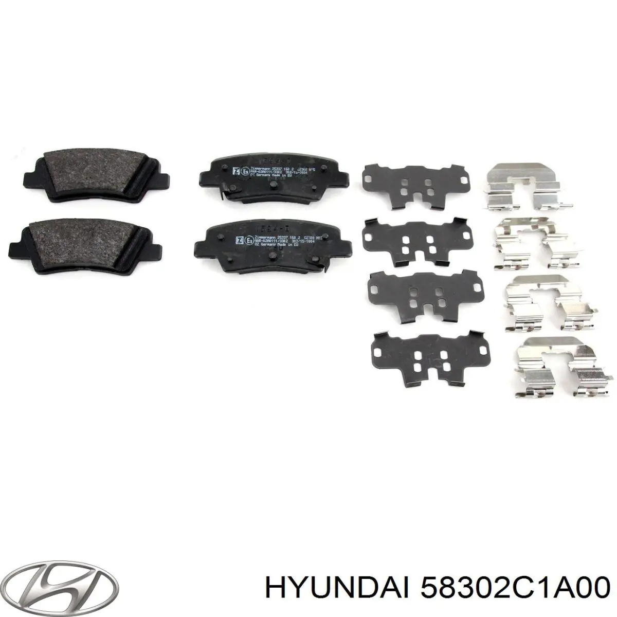 Купить 58302C1A00 Hyundai/Kia Колодки тормозные задние, дисковые