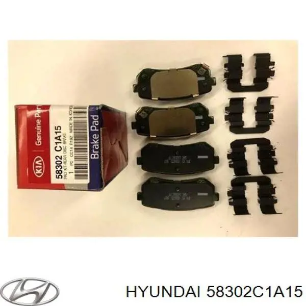 Pastillas de freno traseras 58302C1A15 Hyundai/Kia