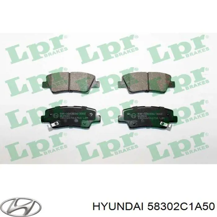 Купить 58302C1A50 Hyundai/Kia Колодки тормозные задние, дисковые