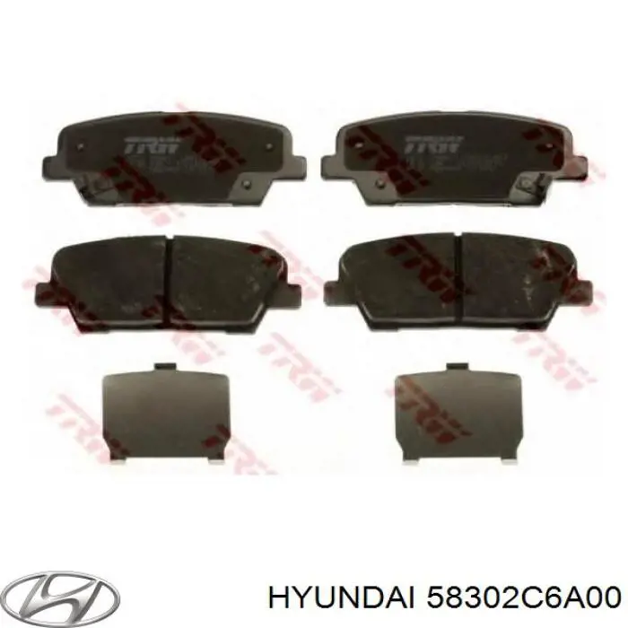 Купить 58302C6A00 Hyundai/Kia Колодки тормозные задние, дисковые