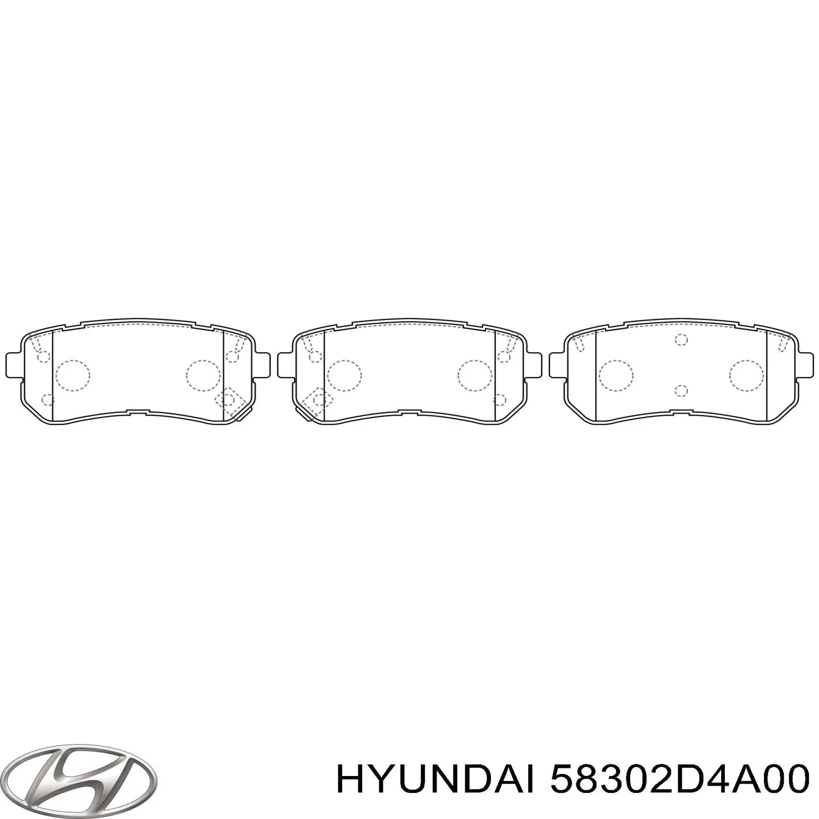 Купить 58302D4A00 Hyundai/Kia Колодки тормозные задние, дисковые
