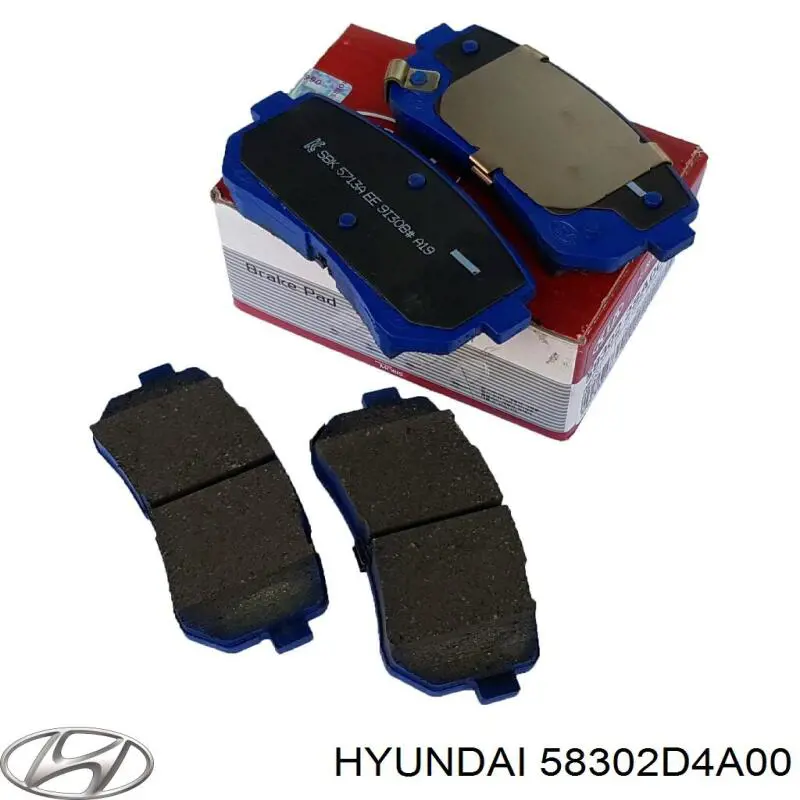 Задние тормозные колодки 58302D4A00 Hyundai/Kia