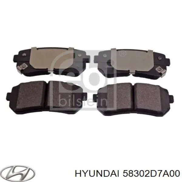 58302D7A00 Hyundai/Kia sapatas do freio traseiras de disco