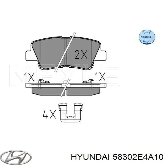 Купить 58302E4A10 Hyundai/Kia Колодки тормозные задние, дисковые