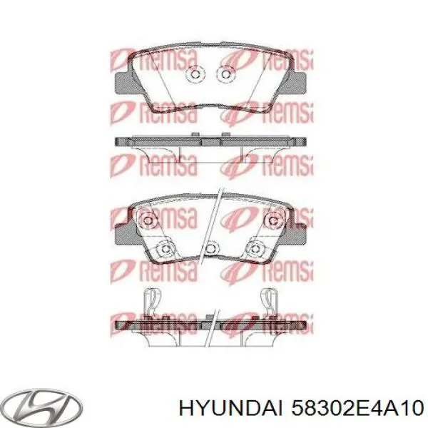 Задние тормозные колодки 58302E4A10 Hyundai/Kia