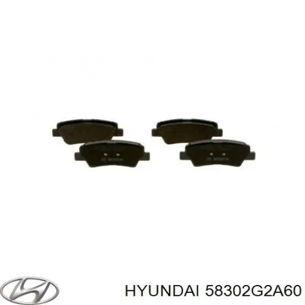Колодки тормозные задние дисковые HYUNDAI 58302G2A60