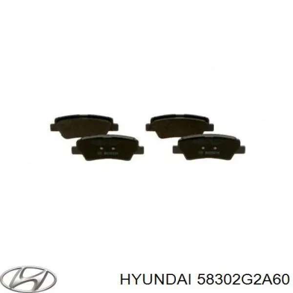 Задние тормозные колодки 58302G2A60 Hyundai/Kia