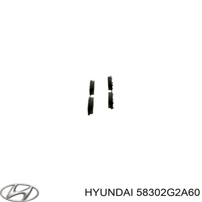 Купить 58302G2A60 Hyundai/Kia Колодки тормозные задние, дисковые
