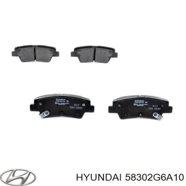 Купить 58302G6A10 Hyundai/Kia Колодки тормозные задние, дисковые