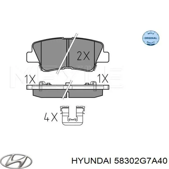 58302G7A40 Hyundai/Kia Колодки тормозные дисковые комплект