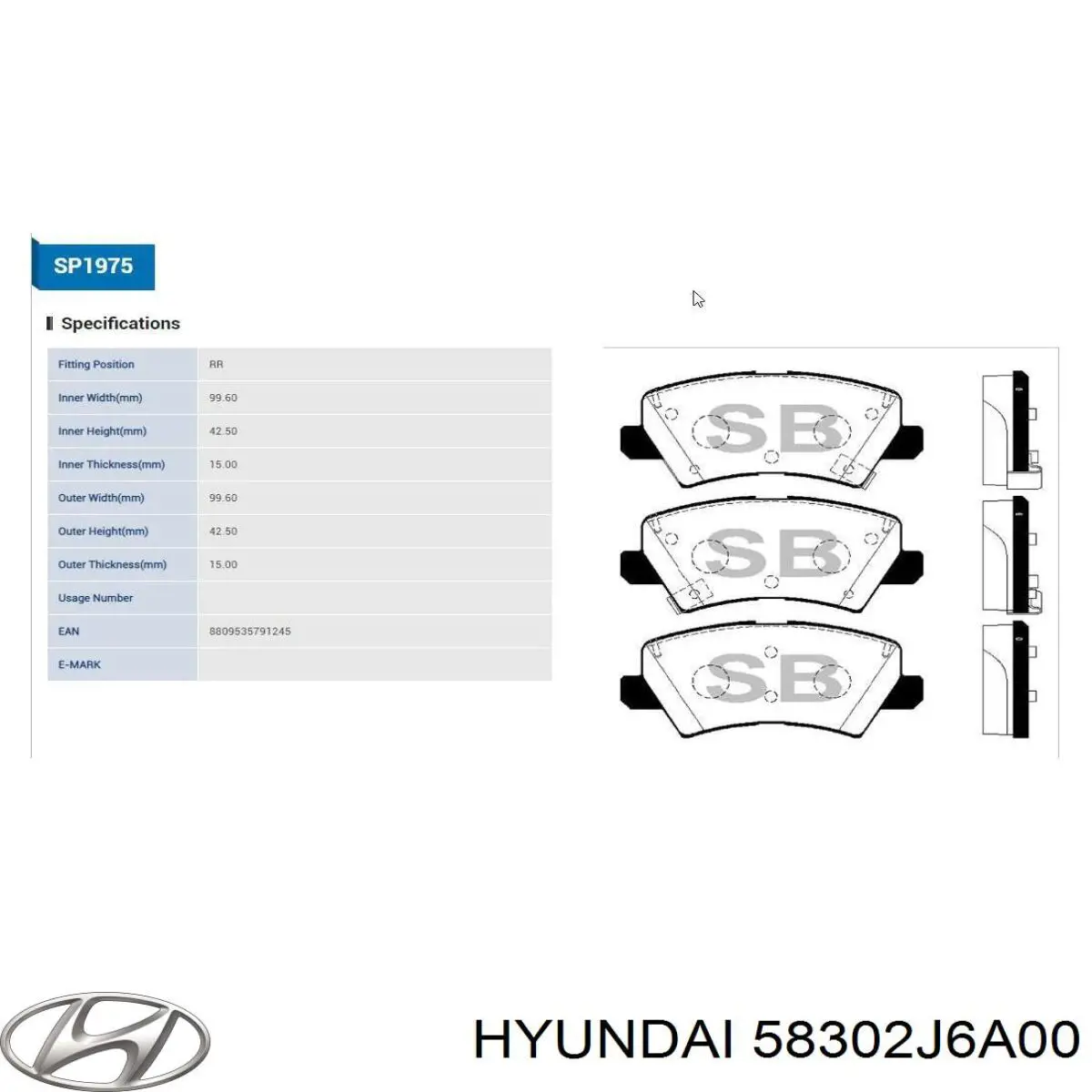 58302J6A00 Hyundai/Kia 