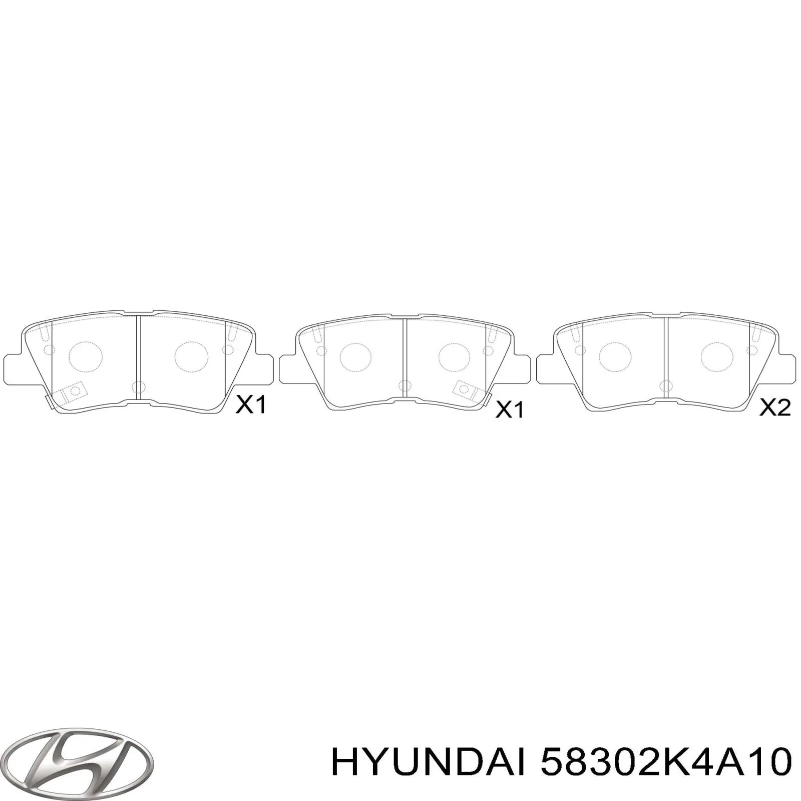 Задние дисковые колодки Hyundai/Kia 58302K4A10