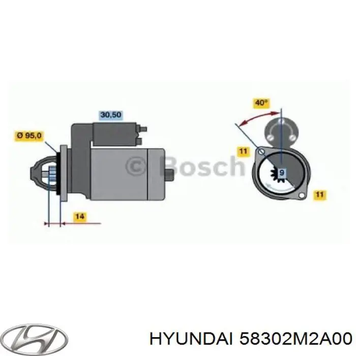 Задние тормозные колодки 58302M2A00 Hyundai/Kia