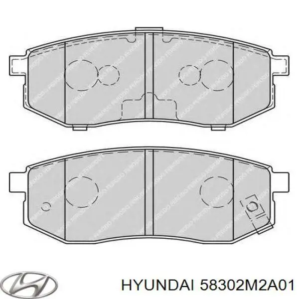 Купить 58302M2A01 Hyundai/Kia Колодки тормозные задние, дисковые
