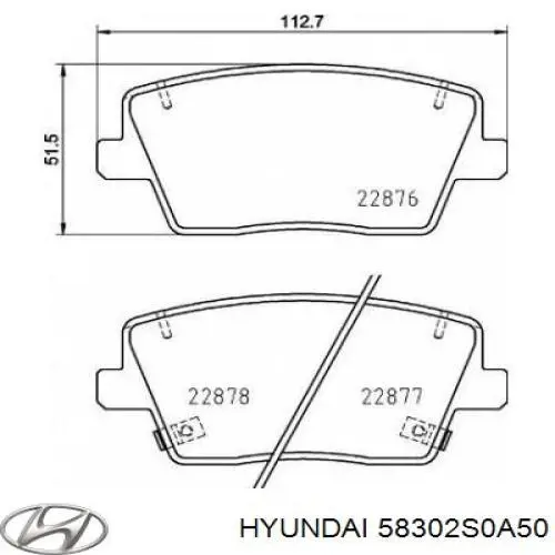 Купить 58302S0A50 Hyundai/Kia Колодки тормозные задние, дисковые