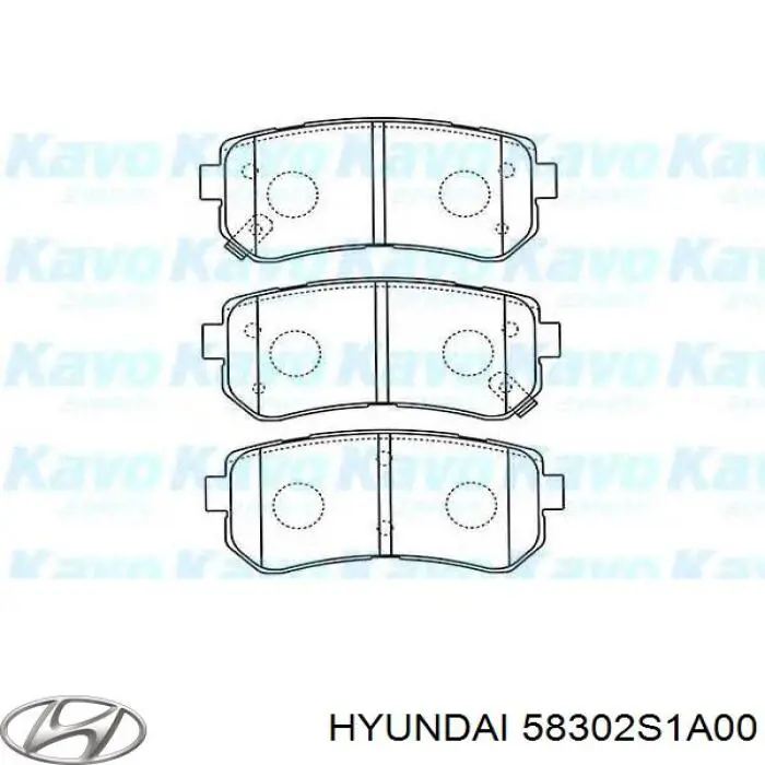 Задние тормозные колодки 58302S1A00 Hyundai/Kia