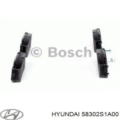Купить 58302S1A00 Hyundai/Kia Колодки тормозные задние, дисковые