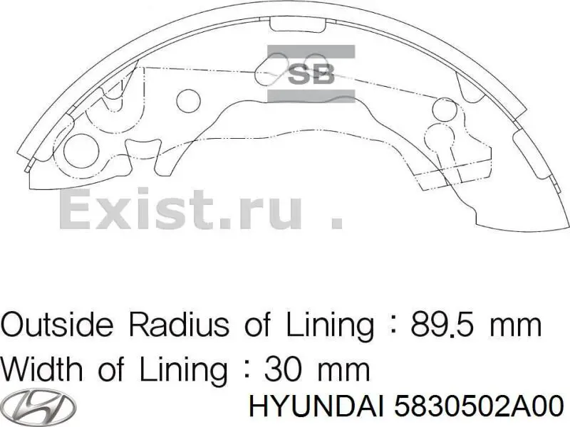 Тормоза рабочие задние ножные и тормозные барабаны Hyundai/Kia 5830502A00 цена, от 19.13 USD