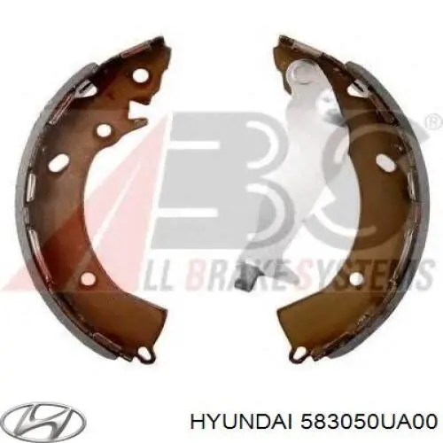 Купить 583050UA00 Hyundai/Kia Задние барабанные тормозные колодки