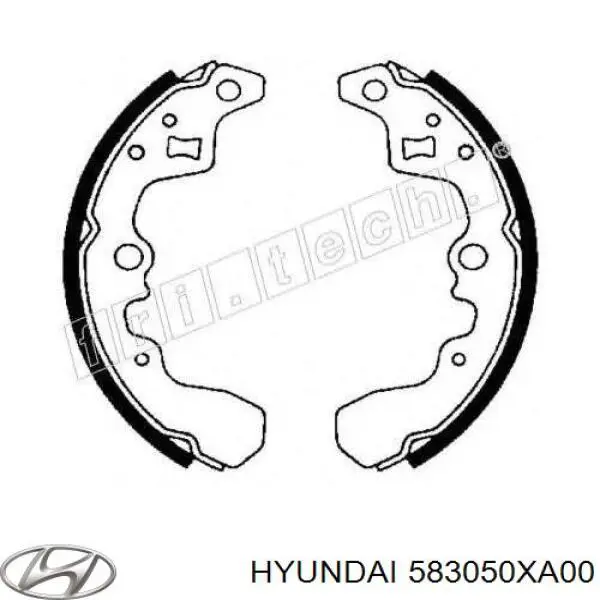 Купить 583050XA00 Hyundai/Kia Задние барабанные тормозные колодки
