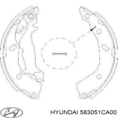 583051CA00 Hyundai/Kia Барабанные тормозные колодки