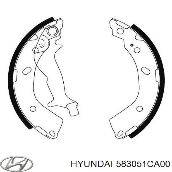 Задние барабанные колодки 583051CA00 Hyundai/Kia