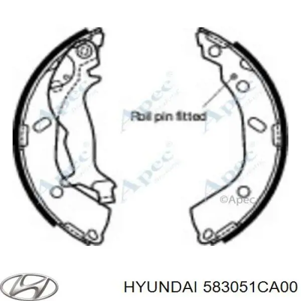 Купить 583051CA00 Hyundai/Kia Задние барабанные тормозные колодки