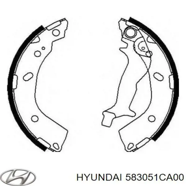 Задние барабанные колодки 583051CA00 Hyundai/Kia