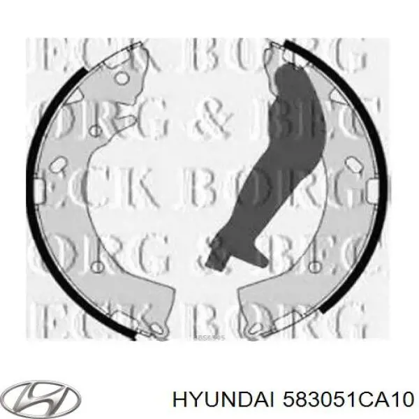 Задние барабанные колодки 583051CA10 Hyundai/Kia