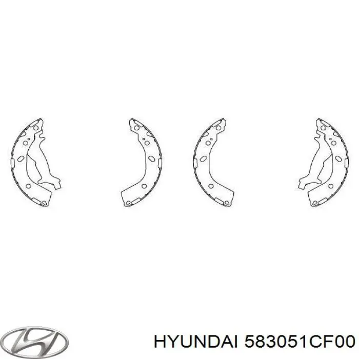 Купить 583051CF00 Hyundai/Kia Задние барабанные тормозные колодки