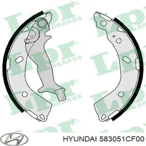 583051CF00 Hyundai/Kia колодки тормозные задние барабанные