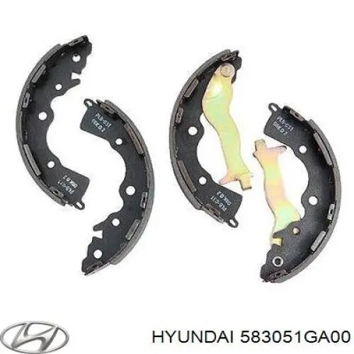 Задние барабанные колодки 583051GA00 Hyundai/Kia