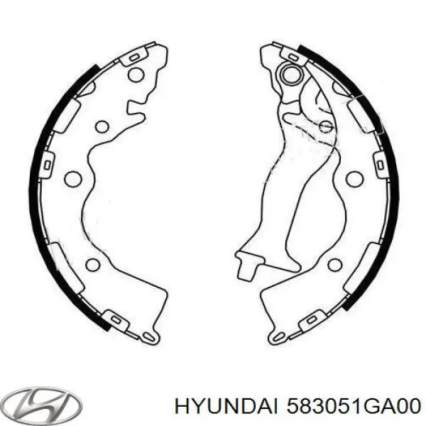 Купить 583051GA00 Hyundai/Kia Задние барабанные тормозные колодки