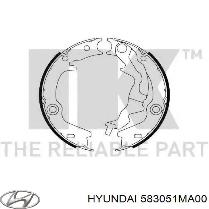 583051MA00 Hyundai/Kia Тормозные колодки ручника