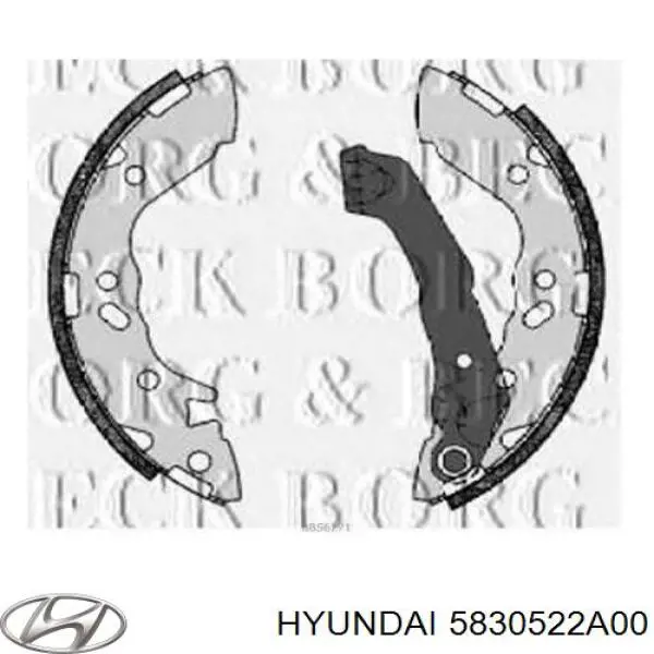 Купить 5830522A00 Hyundai/Kia Задние барабанные тормозные колодки