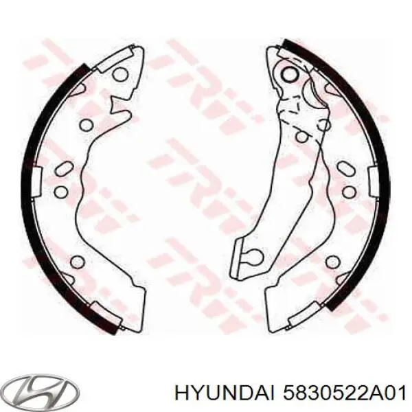 5830522A01 Hyundai/Kia колодки тормозные задние барабанные