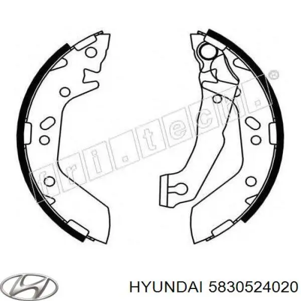 5830524020 Hyundai/Kia колодки тормозные задние барабанные