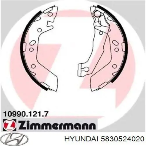 5830524020 Hyundai/Kia Барабанные тормозные колодки