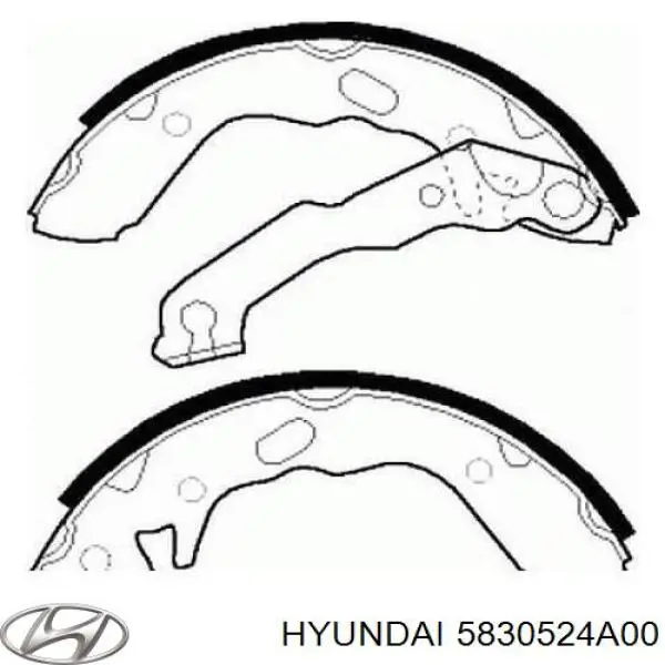 5830524A00 Hyundai/Kia колодки тормозные задние барабанные