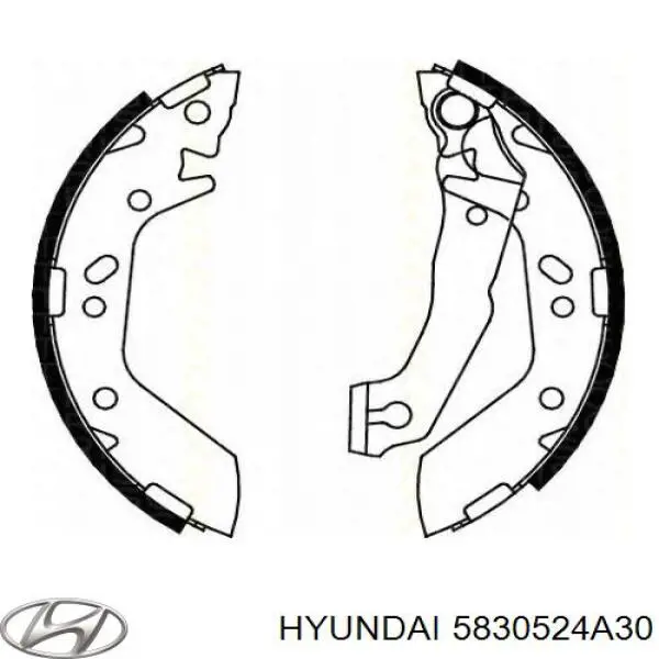Купить 5830524A30 Hyundai/Kia Задние барабанные тормозные колодки