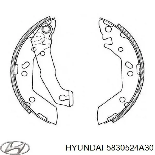 5830524A30 Hyundai/Kia Барабанные тормозные колодки