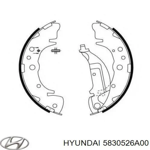 Купить 5830526A00 Hyundai/Kia Задние барабанные тормозные колодки