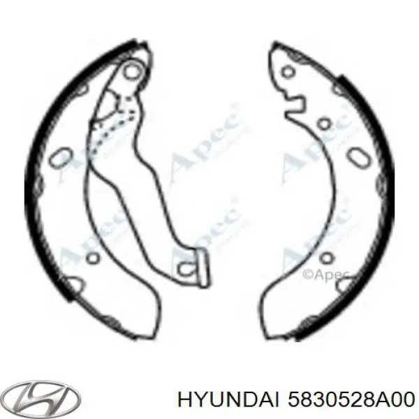 5830528A00 Hyundai/Kia колодки тормозные задние барабанные