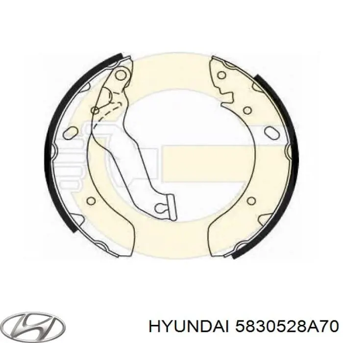 Задние барабанные колодки 5830528A70 Hyundai/Kia