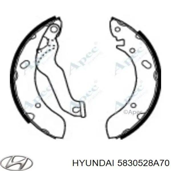 5830528A70 Hyundai/Kia колодки тормозные задние барабанные
