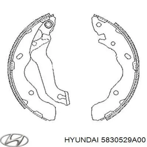 Купить 5830529A00 Hyundai/Kia Задние барабанные тормозные колодки
