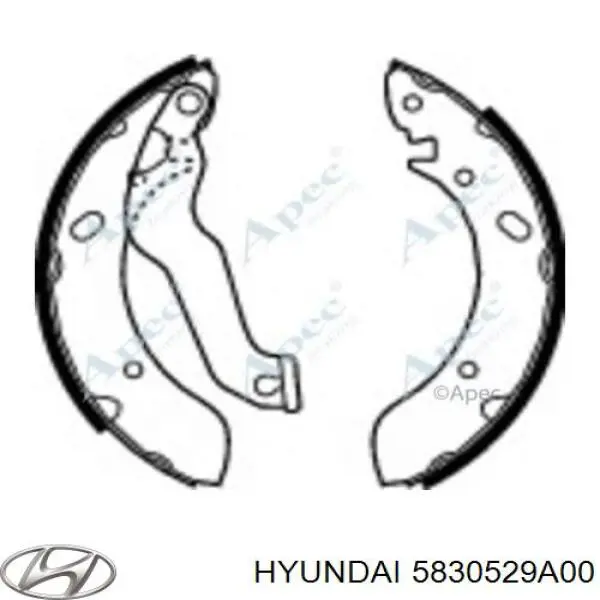 5830529A00 Hyundai/Kia колодки тормозные задние барабанные